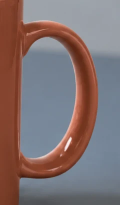 Matching handle crop from the terracotta mug